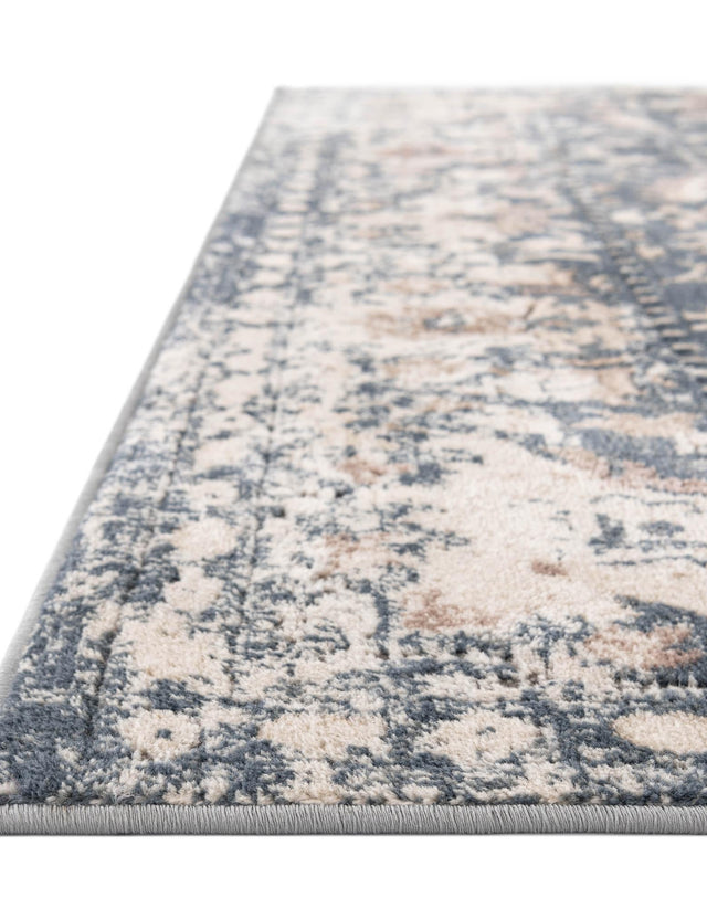 Blue 4' 1 x 6' 1 Portland Rectangle Area Rug 85% Polypropylene & 15% Polyester Vintage Distressed Traditional Carpet for Home Decor for Sale at Rug Engine