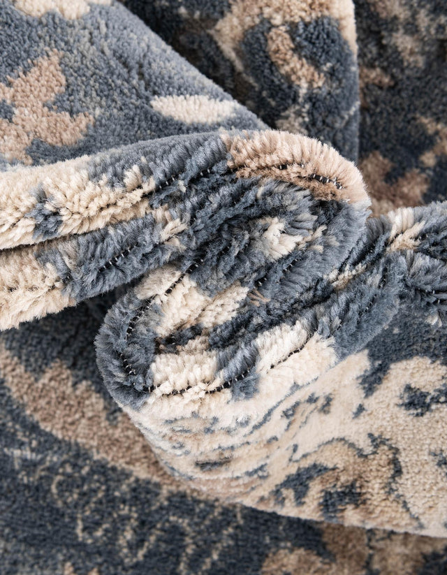 Blue 4' 1 x 6' 1 Portland Rectangle Area Rug 85% Polypropylene & 15% Polyester Vintage Distressed Traditional Carpet for Home Decor for Sale at Rug Engine