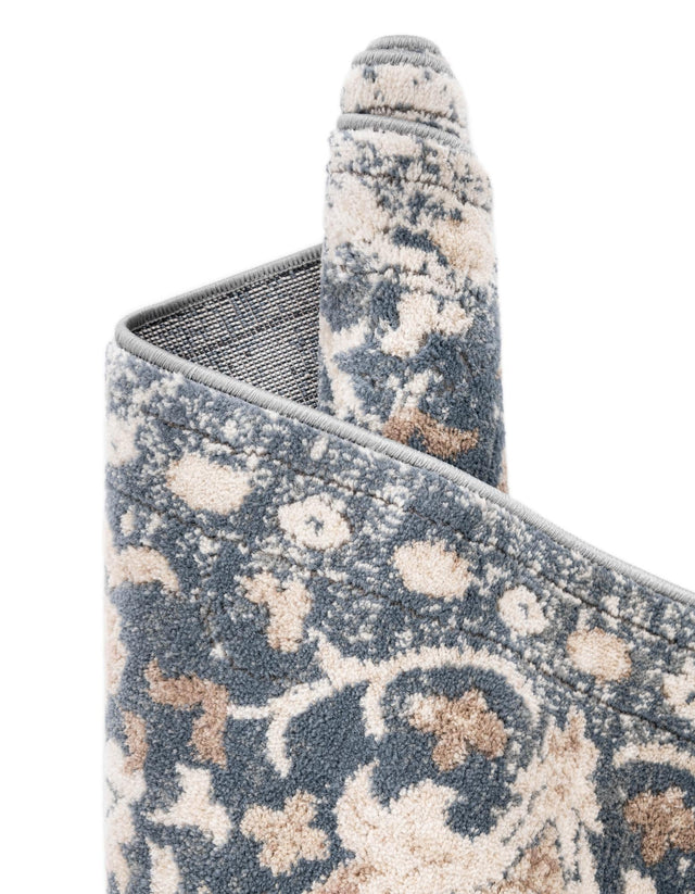 Blue 4' 1 x 6' 1 Portland Rectangle Area Rug 85% Polypropylene & 15% Polyester Vintage Distressed Traditional Carpet for Home Decor for Sale at Rug Engine
