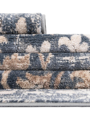 Blue 4' 1 x 6' 1 Portland Rectangle Area Rug 85% Polypropylene & 15% Polyester Vintage Distressed Traditional Carpet for Home Decor for Sale at Rug Engine