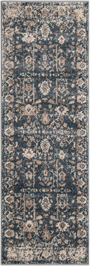 Blue 2' x 6' 1 Portland Runner Area Rug 85% Polypropylene & 15% Polyester Vintage Distressed Traditional Carpet for Home Decor for Sale at Rug Engine
