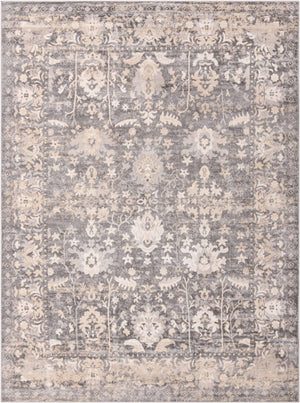 Gray 10' x 13' 1 Portland Rectangle Area Rug 85% Polypropylene & 15% Polyester Vintage Distressed Traditional Carpet for Home Decor for Sale at Rug Engine