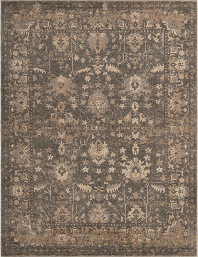 Gray 7' 10 x 10' Portland Rectangle Area Rug 85% Polypropylene & 15% Polyester Vintage Distressed Traditional Carpet for Home Decor for Sale at Rug Engine