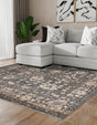 Gray 6' 1 x 6' 1 Portland Square Area Rug 85% Polypropylene & 15% Polyester Vintage Distressed Traditional Carpet for Home Decor for Sale at Rug Engine