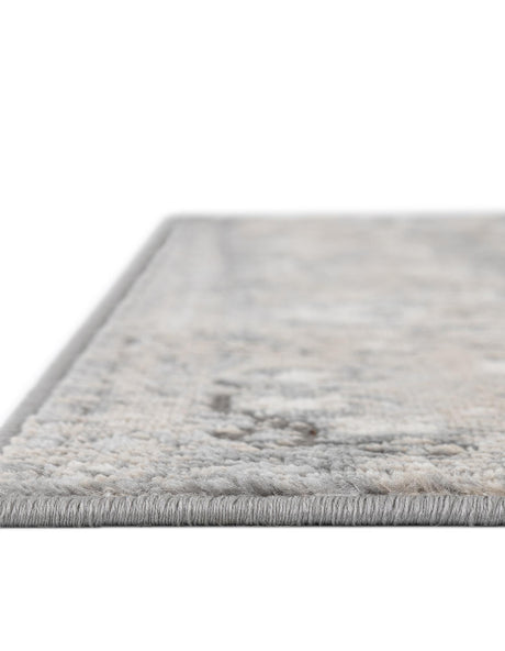 Gray 4' 1 x 4' 1 Portland Square Area Rug 85% Polypropylene & 15% Polyester Vintage Distressed Traditional Carpet for Home Decor for Sale at Rug Engine