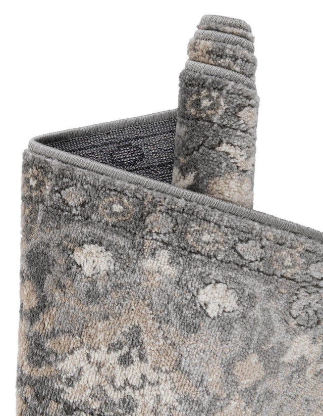 Gray 4' 1 x 4' 1 Portland Square Area Rug 85% Polypropylene & 15% Polyester Vintage Distressed Traditional Carpet for Home Decor for Sale at Rug Engine