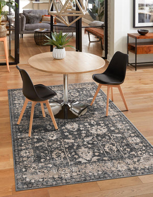 Gray 10' x 14' 1 Portland Rectangle Area Rug 85% Polypropylene & 15% Polyester Vintage Distressed Traditional Carpet for Home Decor for Sale at Rug Engine
