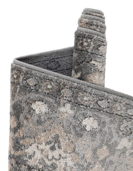 Gray 4' 1 x 6' 1 Portland Rectangle Area Rug 85% Polypropylene & 15% Polyester Vintage Distressed Traditional Carpet for Home Decor for Sale at Rug Engine