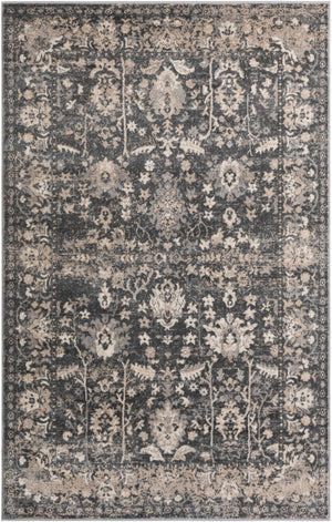 Gray 5' 3 x 8' Portland Rectangle Area Rug 85% Polypropylene & 15% Polyester Vintage Distressed Traditional Carpet for Home Decor for Sale at Rug Engine
