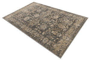 Gray 4' 1 x 6' 1 Portland Rectangle Area Rug 85% Polypropylene & 15% Polyester Vintage Distressed Traditional Carpet for Home Decor for Sale at Rug Engine