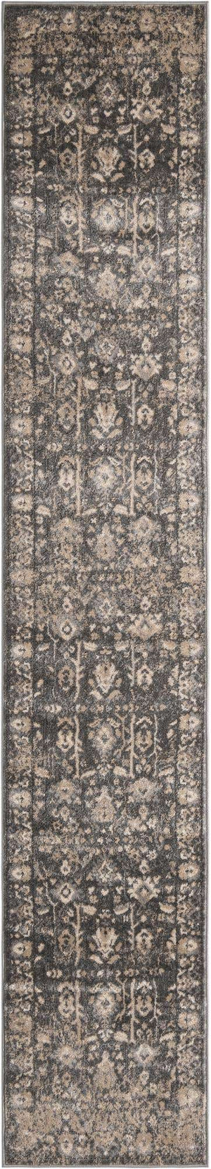 Gray 2' 2 x 12' Portland Runner Area Rug 85% Polypropylene & 15% Polyester Vintage Distressed Traditional Carpet for Home Decor for Sale at Rug Engine