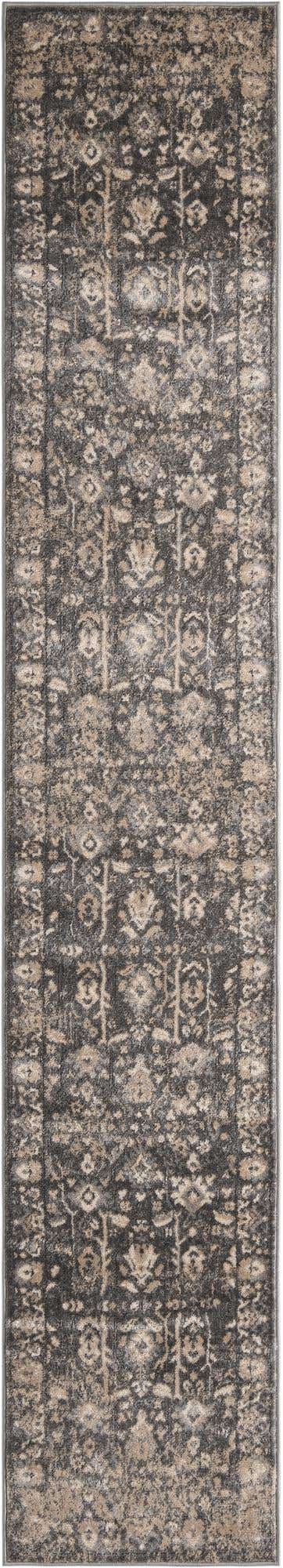 Gray 2' 2 x 12' Portland Runner Area Rug 85% Polypropylene & 15% Polyester Vintage Distressed Traditional Carpet for Home Decor for Sale at Rug Engine