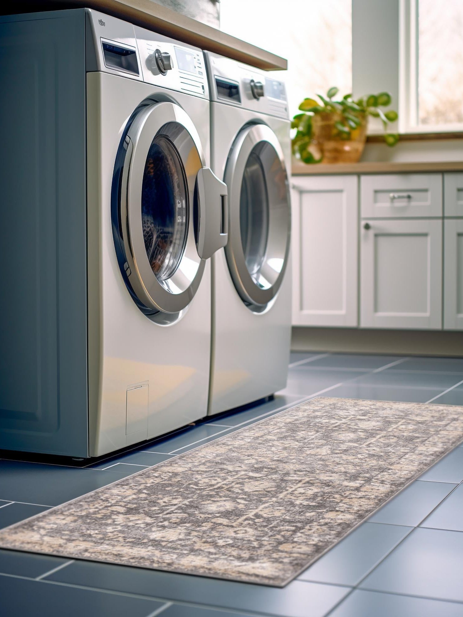 Gray 2' x 8' Portland Runner Area Rug 85% Polypropylene & 15% Polyester Vintage Distressed Traditional Carpet for Home Decor for Sale at Rug Engine