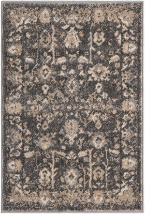 Gray 2' 2 x 3' 1 Portland Rectangle Area Rug 85% Polypropylene & 15% Polyester Vintage Distressed Traditional Carpet for Home Decor for Sale at Rug Engine