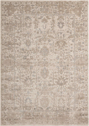 Ivory 7' 10 x 11' Portland Rectangle Area Rug 85% Polypropylene & 15% Polyester Vintage Distressed Traditional Carpet for Home Decor for Sale at Rug Engine