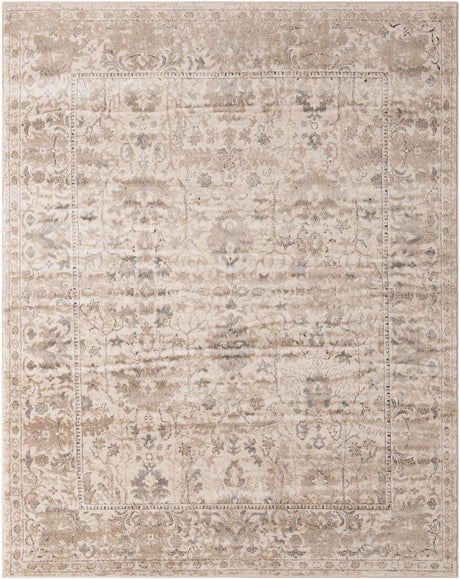 Ivory 7' 10 x 10' Portland Rectangle Area Rug 85% Polypropylene & 15% Polyester Vintage Distressed Traditional Carpet for Home Decor for Sale at Rug Engine