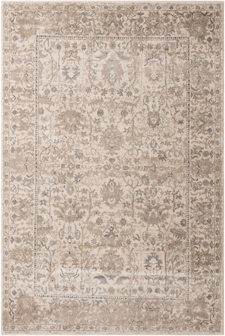 Ivory 6' 1 x 9' Portland Rectangle Area Rug 85% Polypropylene & 15% Polyester Vintage Distressed Traditional Carpet for Home Decor for Sale at Rug Engine