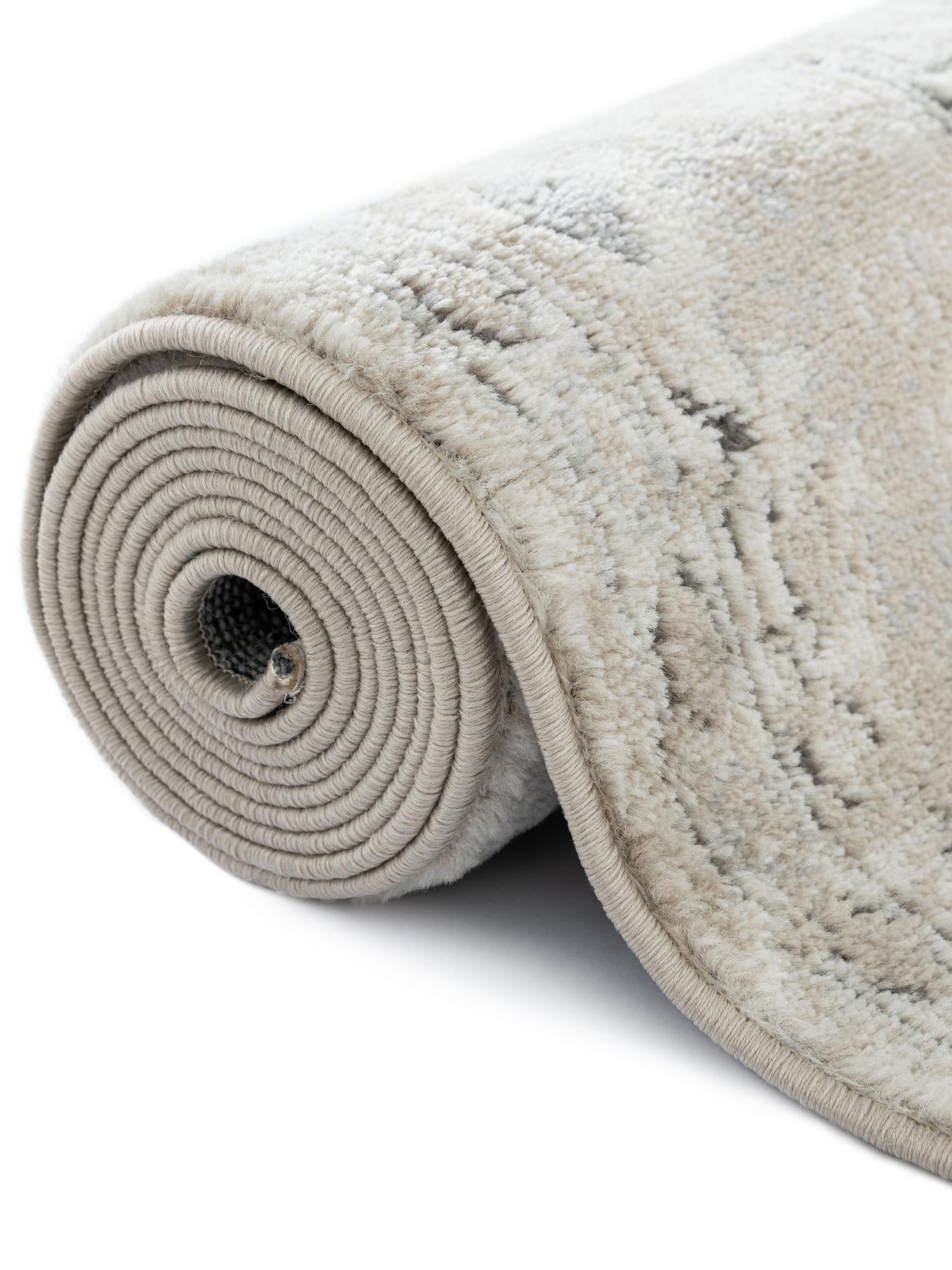 Ivory 5' 3 x 5' 3 Portland Square Area Rug 85% Polypropylene & 15% Polyester Vintage Distressed Traditional Carpet for Home Decor for Sale at Rug Engine