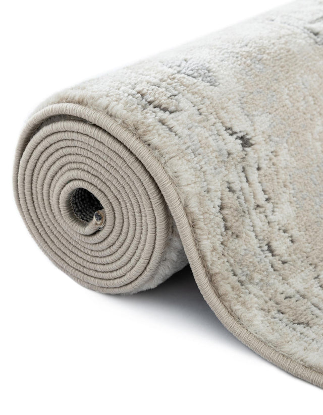 Ivory 5' 3 x 5' 3 Portland Square Area Rug 85% Polypropylene & 15% Polyester Vintage Distressed Traditional Carpet for Home Decor for Sale at Rug Engine