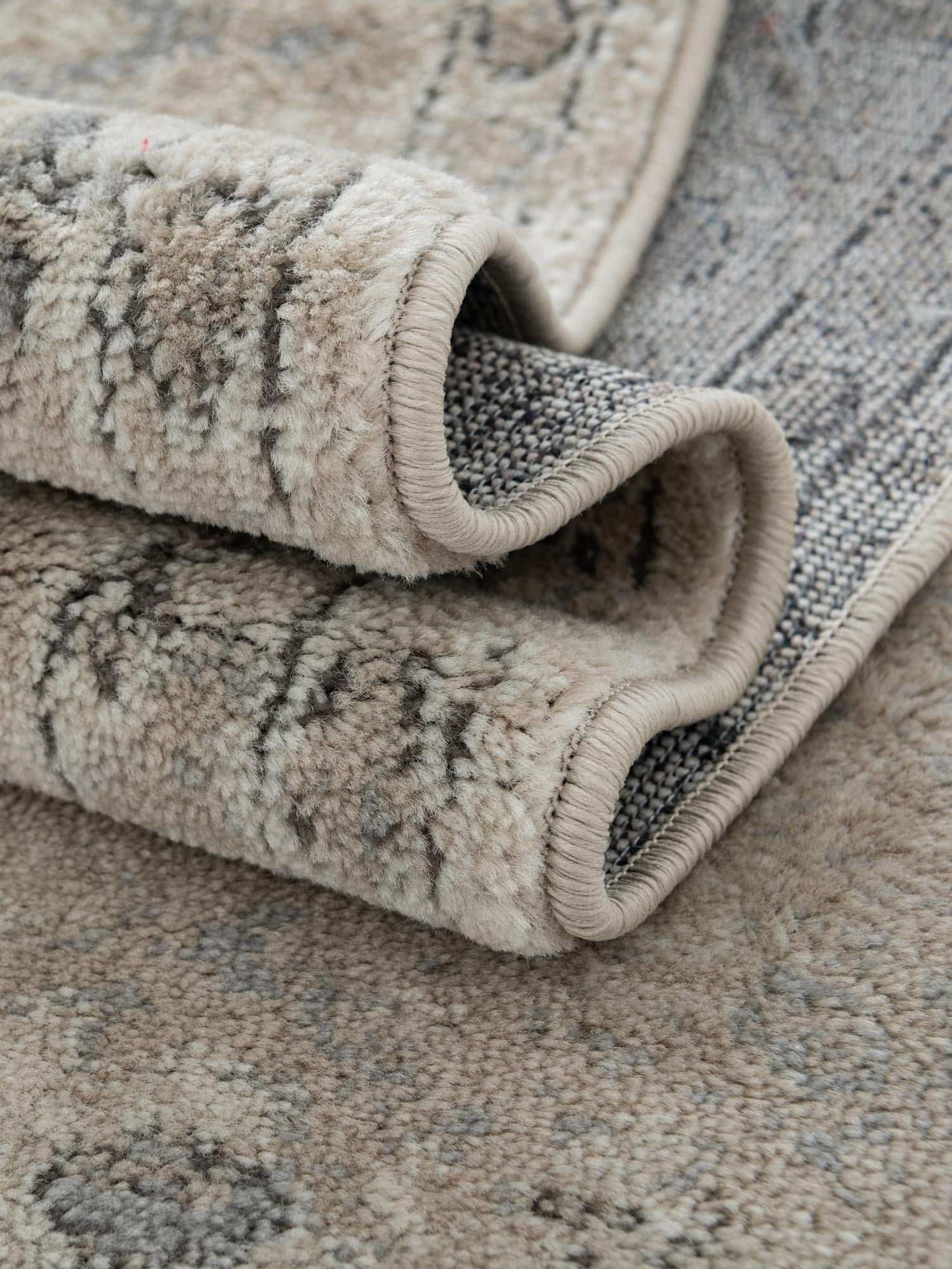 Ivory 5' 3 x 5' 3 Portland Square Area Rug 85% Polypropylene & 15% Polyester Vintage Distressed Traditional Carpet for Home Decor for Sale at Rug Engine