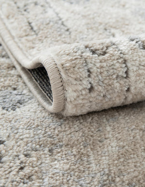 Ivory 9' x 12' Portland Rectangle Area Rug 85% Polypropylene & 15% Polyester Vintage Distressed Traditional Carpet for Home Decor for Sale at Rug Engine