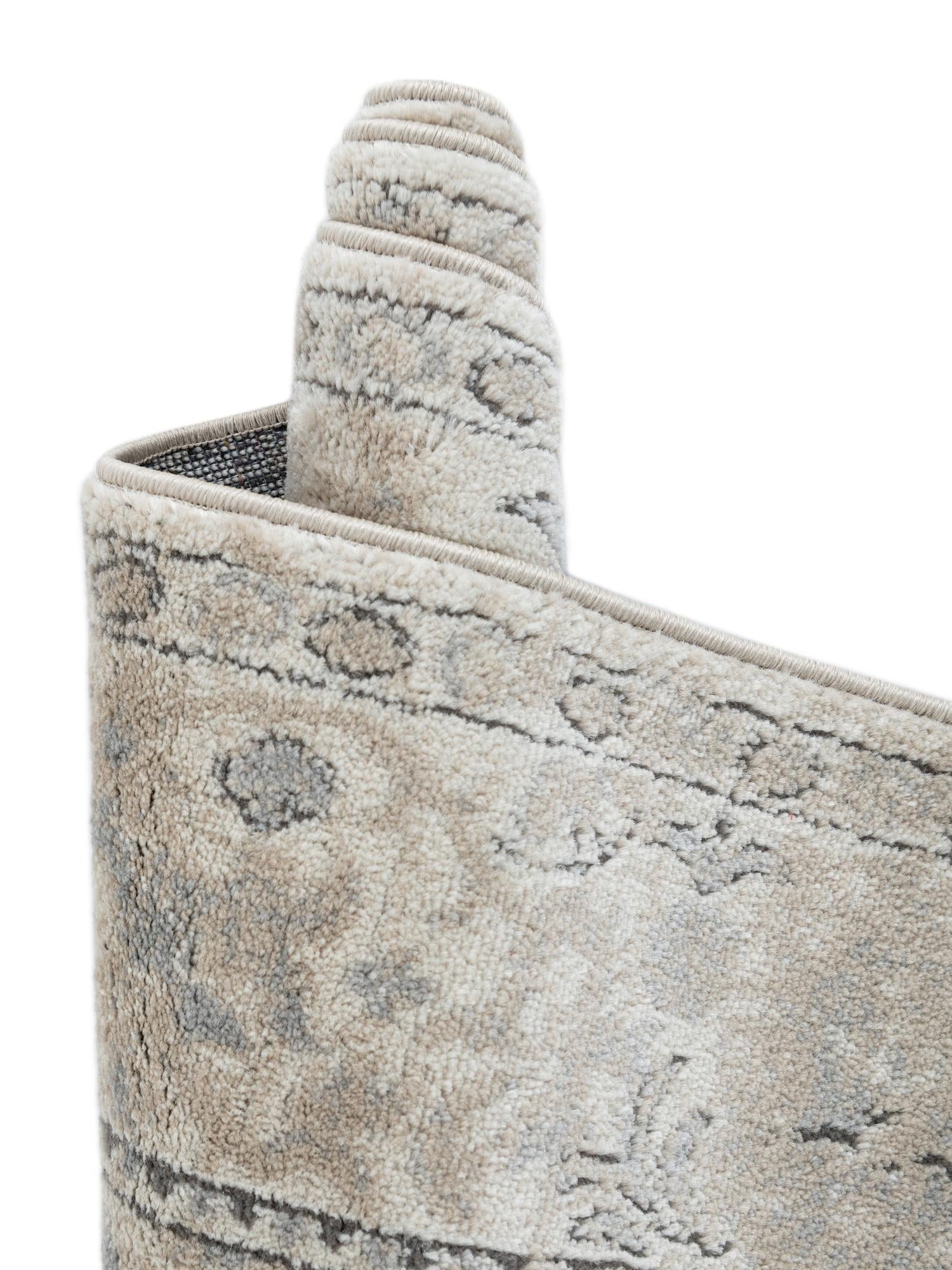 Ivory 9' x 12' Portland Rectangle Area Rug 85% Polypropylene & 15% Polyester Vintage Distressed Traditional Carpet for Home Decor for Sale at Rug Engine