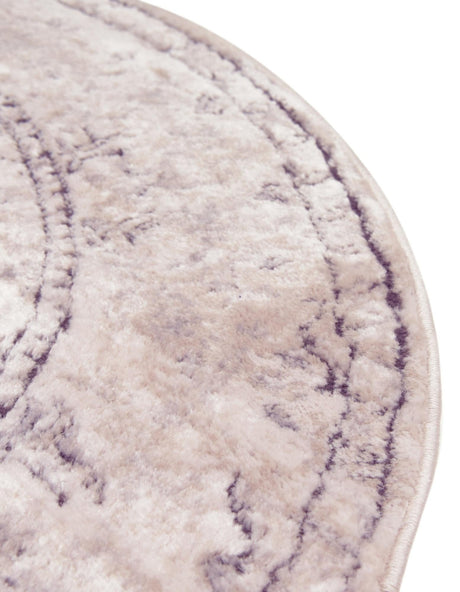 Ivory 7' 10 x 7' 10 Portland Round Area Rug 85% Polypropylene & 15% Polyester Vintage Distressed Traditional Carpet for Home Decor for Sale at Rug Engine