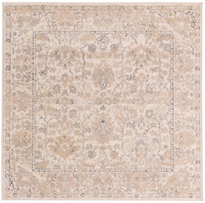 Ivory 4' 1 x 4' 1 Portland Square Area Rug 85% Polypropylene & 15% Polyester Vintage Distressed Traditional Carpet for Home Decor for Sale at Rug Engine
