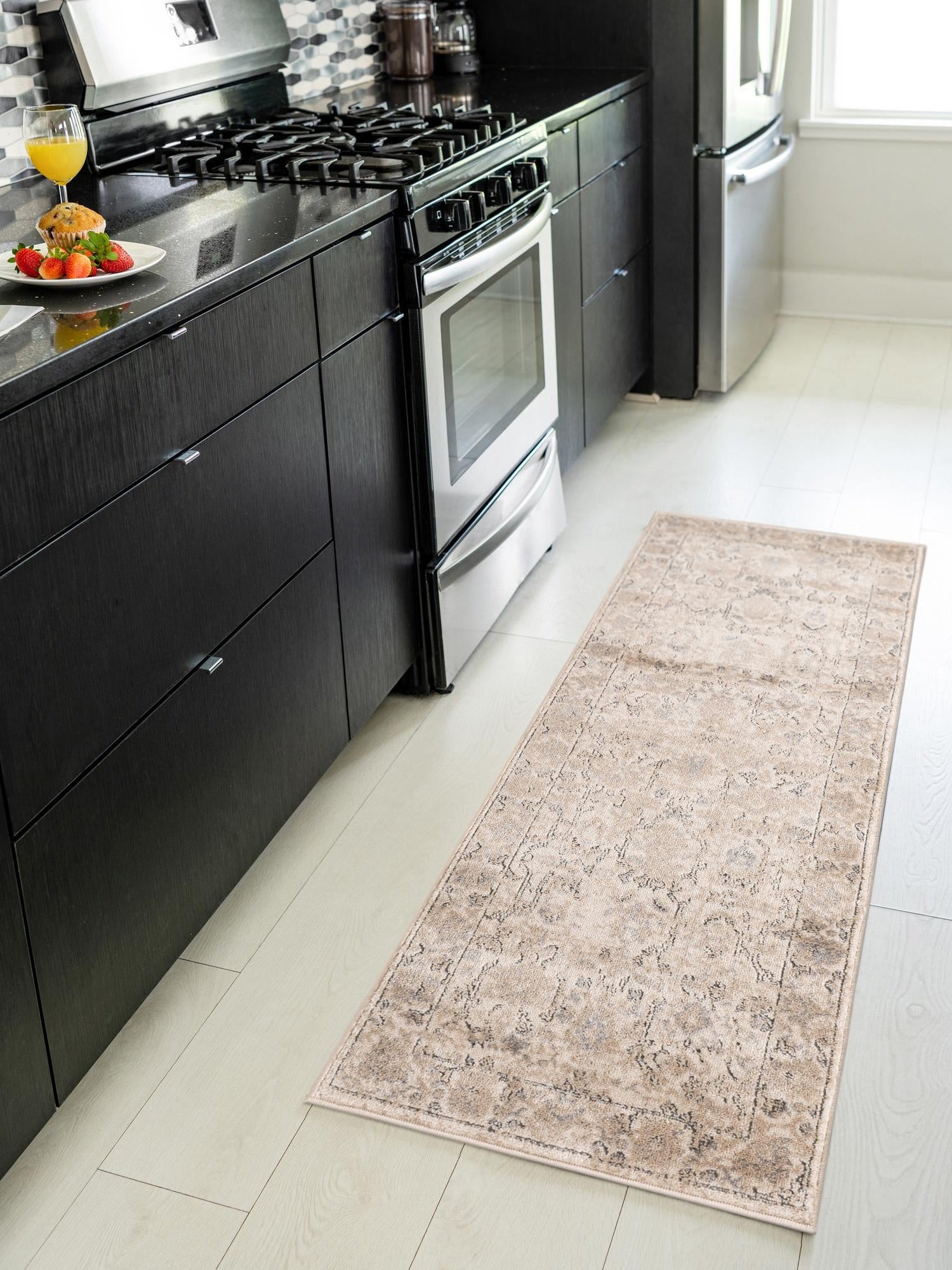 Ivory 2' x 5' 3 Portland Runner Area Rug 85% Polypropylene & 15% Polyester Vintage Distressed Traditional Carpet for Home Decor for Sale at Rug Engine