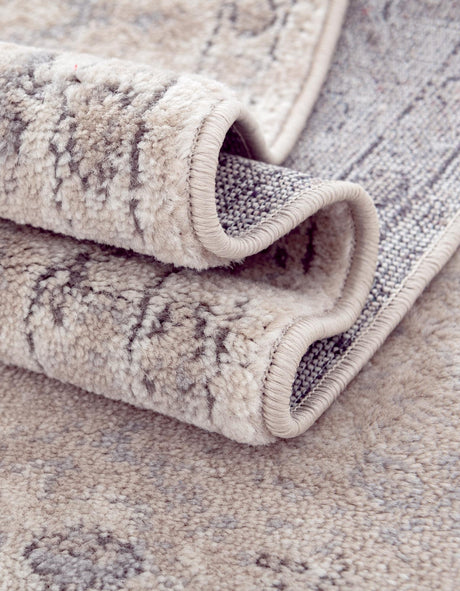 Ivory 2' x 7' 1 Portland Runner Area Rug 85% Polypropylene & 15% Polyester Vintage Distressed Traditional Carpet for Home Decor for Sale at Rug Engine