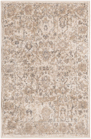 Ivory 2' 2 x 3' 1 Portland Rectangle Area Rug 85% Polypropylene & 15% Polyester Vintage Distressed Traditional Carpet for Home Decor for Sale at Rug Engine