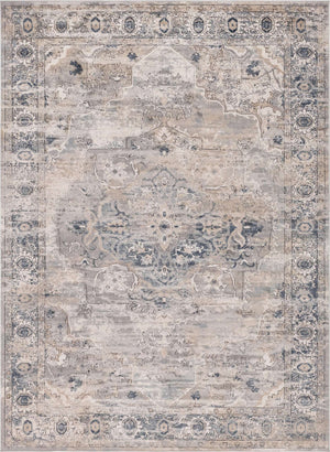 Gray 7' 10 x 11' Portland Rectangle Area Rug 85% Polypropylene & 15% Polyester Vintage Distressed Traditional Carpet for Home Decor for Sale at Rug Engine