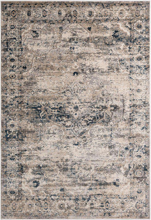 Gray 7' 1 x 10' Portland Rectangle Area Rug 85% Polypropylene & 15% Polyester Vintage Distressed Traditional Carpet for Home Decor for Sale at Rug Engine