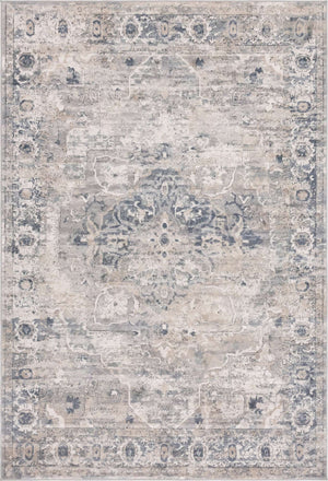 Gray 6' 1 x 9' Portland Rectangle Area Rug 85% Polypropylene & 15% Polyester Vintage Distressed Traditional Carpet for Home Decor for Sale at Rug Engine