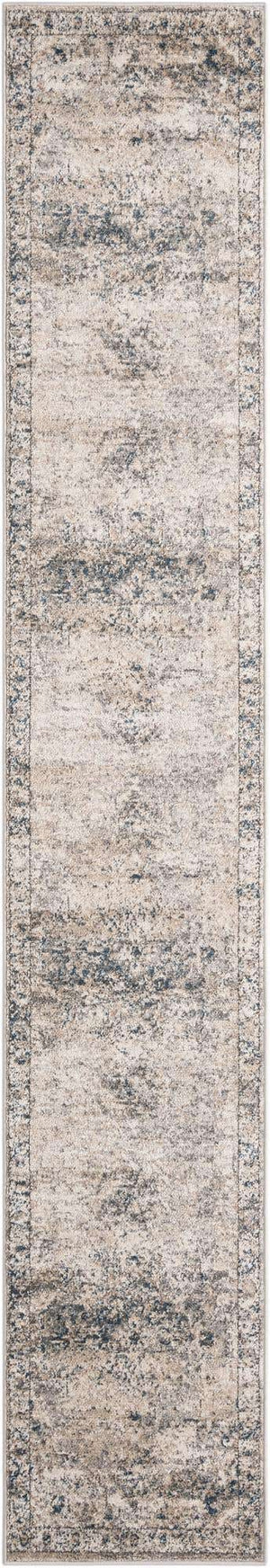 Gray 2' x 12' Portland Runner Area Rug 85% Polypropylene & 15% Polyester Vintage Distressed Traditional Carpet for Home Decor for Sale at Rug Engine