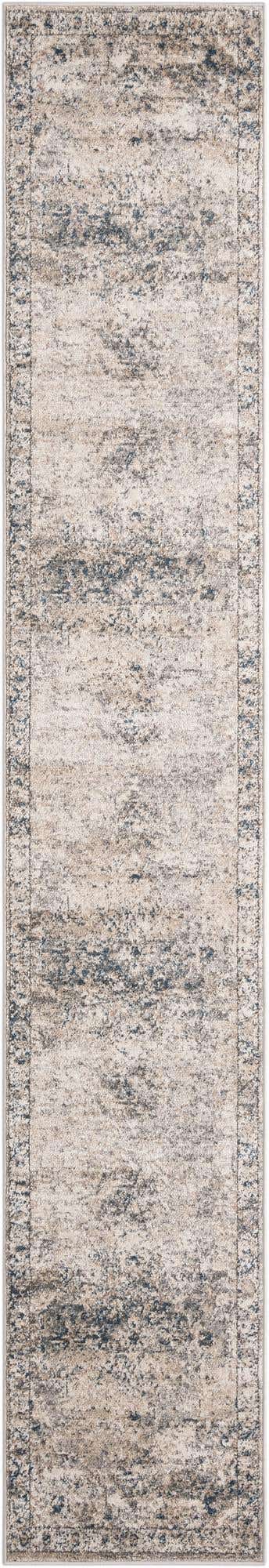 Gray 2' x 12' Portland Runner Area Rug 85% Polypropylene & 15% Polyester Vintage Distressed Traditional Carpet for Home Decor for Sale at Rug Engine