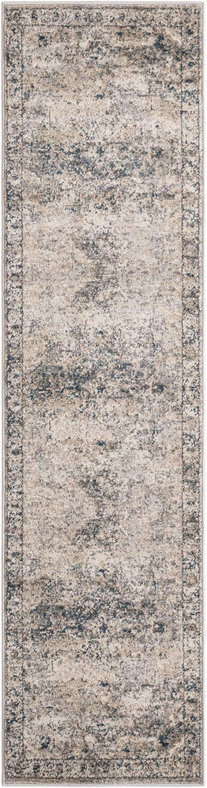 Gray 2' x 8' Portland Runner Area Rug 85% Polypropylene & 15% Polyester Vintage Distressed Traditional Carpet for Home Decor for Sale at Rug Engine