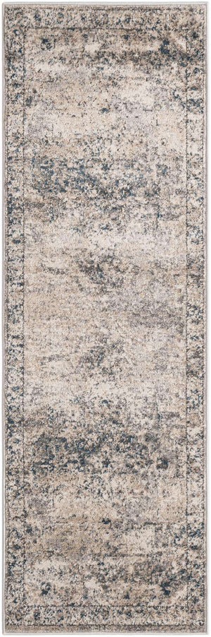 Gray 2' x 6' 1 Portland Runner Area Rug 85% Polypropylene & 15% Polyester Vintage Distressed Traditional Carpet for Home Decor for Sale at Rug Engine