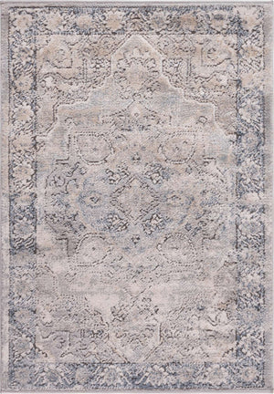 Gray 2' 2 x 3' 1 Portland Rectangle Area Rug 85% Polypropylene & 15% Polyester Vintage Distressed Traditional Carpet for Home Decor for Sale at Rug Engine