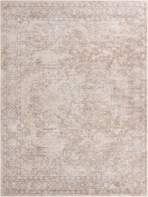 Ivory 10' x 13' 1 Portland Rectangle Area Rug 85% Polypropylene & 15% Polyester Vintage Distressed Traditional Carpet for Home Decor for Sale at Rug Engine