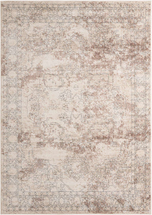 Ivory 7' 10 x 11' Portland Rectangle Area Rug 85% Polypropylene & 15% Polyester Vintage Distressed Traditional Carpet for Home Decor for Sale at Rug Engine