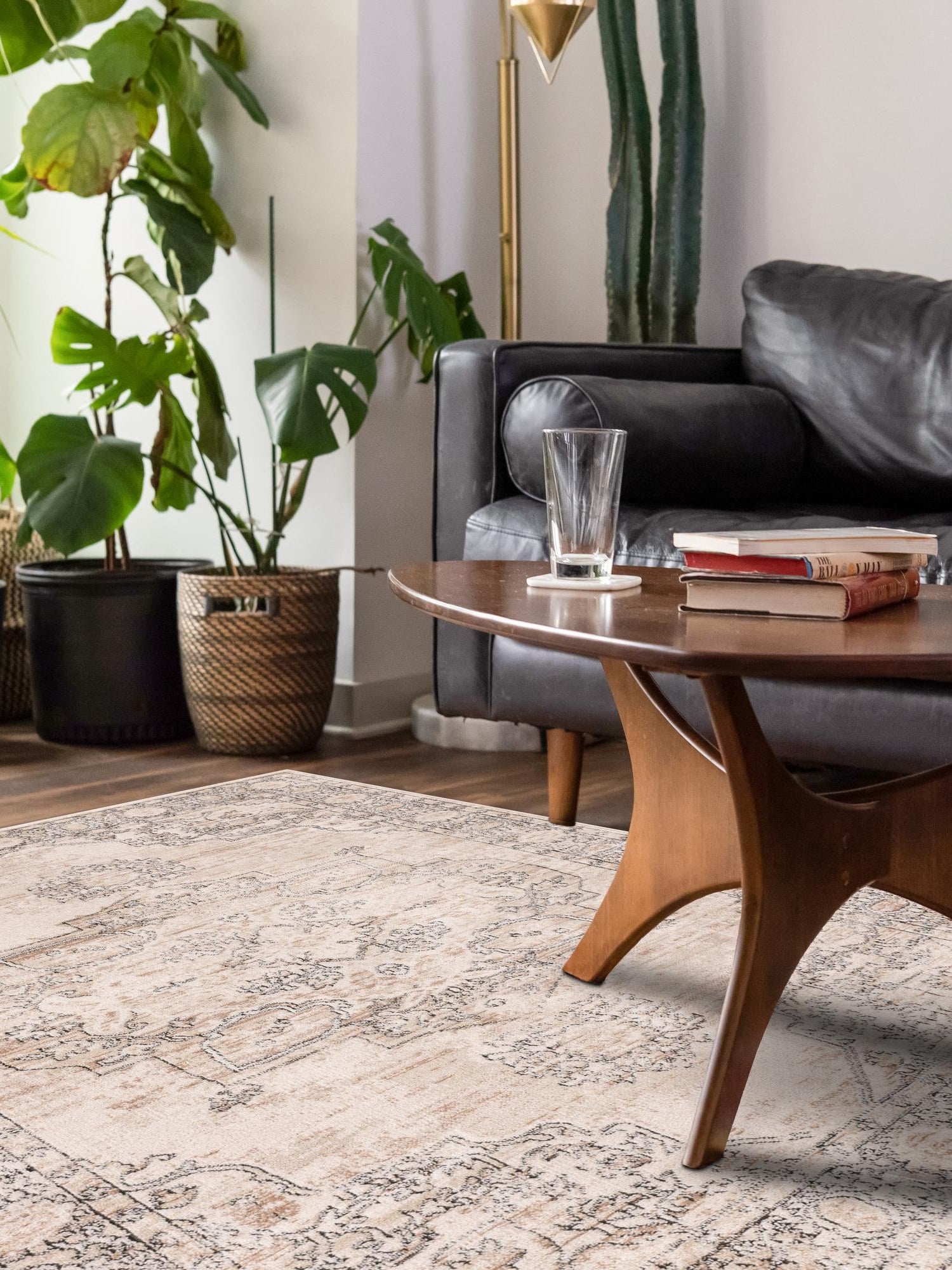 Ivory 4' 1 x 6' 1 Portland Rectangle Area Rug 85% Polypropylene & 15% Polyester Vintage Distressed Traditional Carpet for Home Decor for Sale at Rug Engine