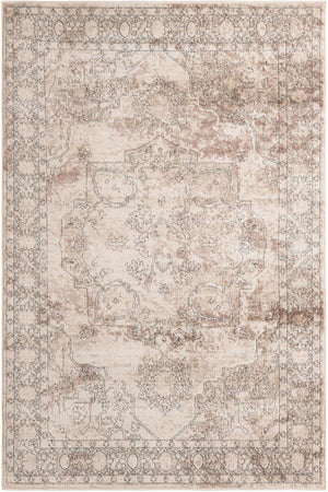 Ivory 5' 3 x 8' Portland Rectangle Area Rug 85% Polypropylene & 15% Polyester Vintage Distressed Traditional Carpet for Home Decor for Sale at Rug Engine