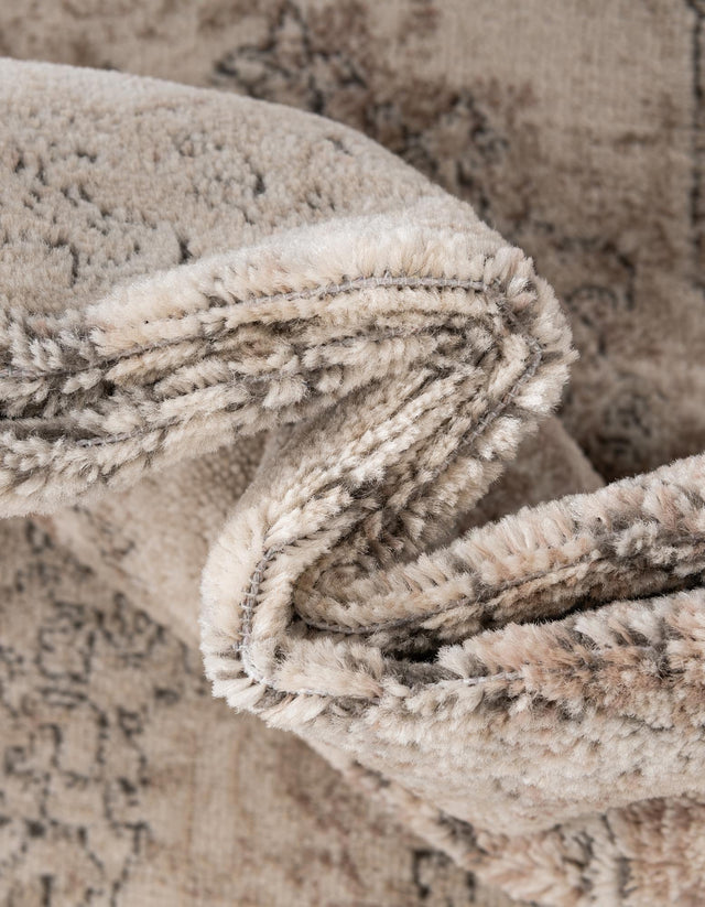 Ivory 5' 3 x 5' 3 Portland Square Area Rug 85% Polypropylene & 15% Polyester Vintage Distressed Traditional Carpet for Home Decor for Sale at Rug Engine