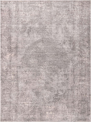 Gray 9' x 12' Portland Rectangle Area Rug 85% Polypropylene & 15% Polyester Vintage Distressed Traditional Carpet for Home Decor for Sale at Rug Engine