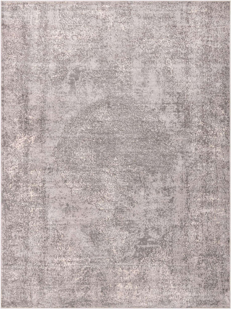 Gray 9' x 12' Portland Rectangle Area Rug 85% Polypropylene & 15% Polyester Vintage Distressed Traditional Carpet for Home Decor for Sale at Rug Engine