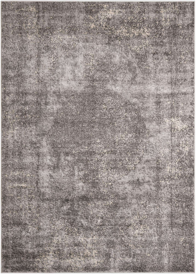 Gray 7' 10 x 11' Portland Rectangle Area Rug 85% Polypropylene & 15% Polyester Vintage Distressed Traditional Carpet for Home Decor for Sale at Rug Engine