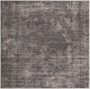 Gray 7' 10 x 7' 10 Portland Square Area Rug 85% Polypropylene & 15% Polyester Vintage Distressed Traditional Carpet for Home Decor for Sale at Rug Engine