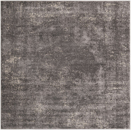 Gray 7' 10 x 7' 10 Portland Square Area Rug 85% Polypropylene & 15% Polyester Vintage Distressed Traditional Carpet for Home Decor for Sale at Rug Engine