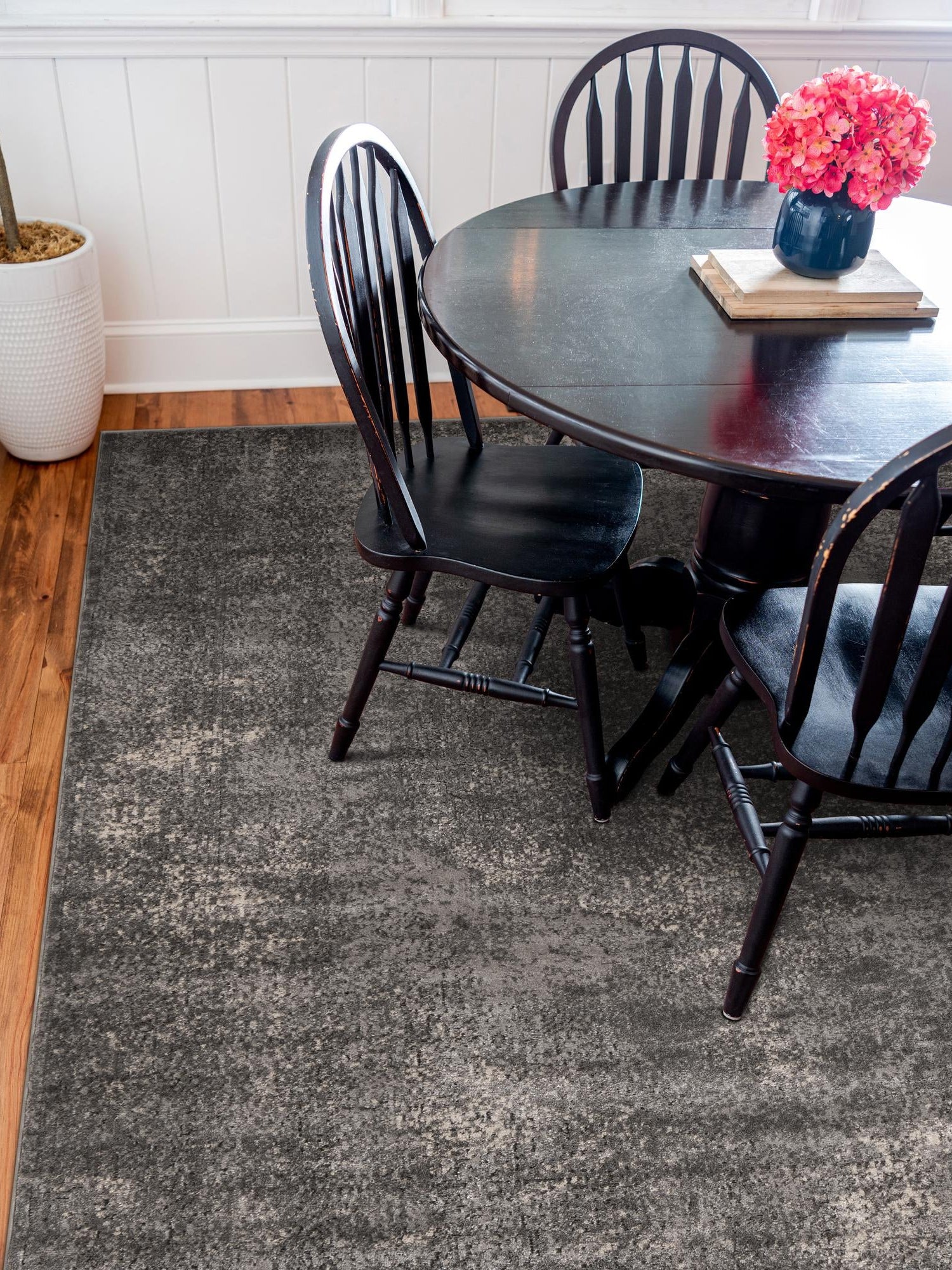 Gray 10' x 10' Portland Square Area Rug 85% Polypropylene & 15% Polyester Vintage Distressed Traditional Carpet for Home Decor for Sale at Rug Engine